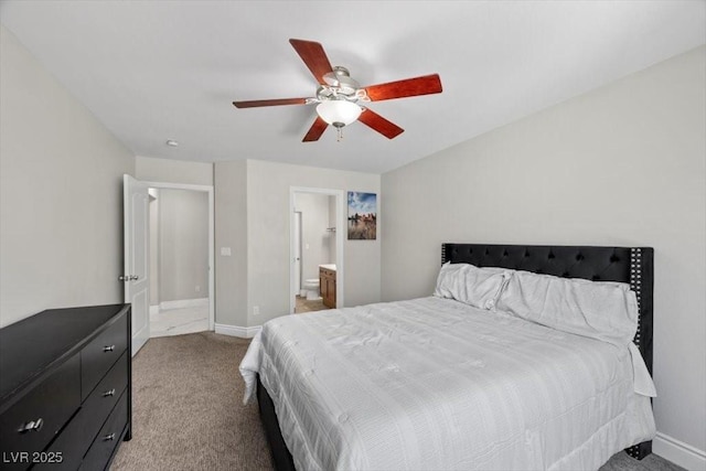 7012 Geese Gathering St, North Las Vegas, NV 89084 - bedroom featuring carpet, ceiling fan, and connected bathroom