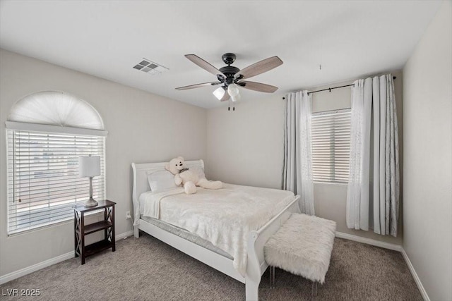 7012 Geese Gathering St, North Las Vegas, NV 89084 - bedroom with light carpet and a ceiling fan