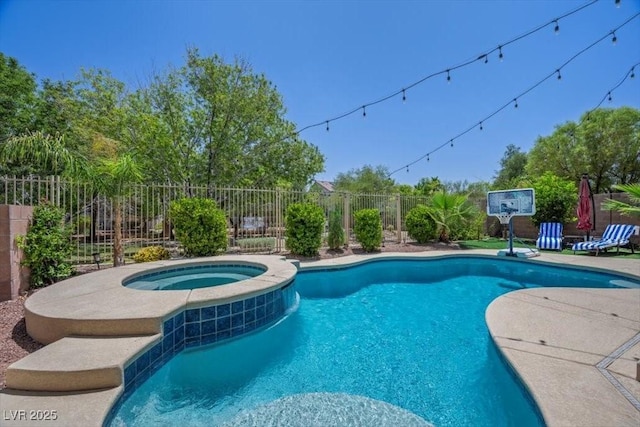 7012 Geese Gathering St, North Las Vegas, NV 89084 - view of pool featuring a pool with connected hot tub