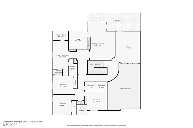7012 Geese Gathering St, North Las Vegas, NV 89084 - view of floor plan / room layout