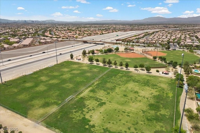 7012 Geese Gathering St, North Las Vegas, NV 89084 - aerial view of residential area featuring a mountainous background