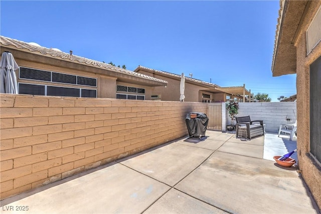 4770 Big Draw Dr, North Las Vegas, NV 89031 - fenced backyard featuring a patio area