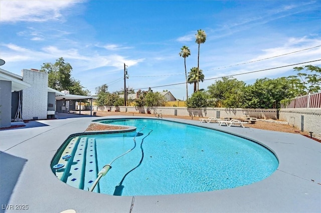 1885 Valley Dr, Las Vegas, NV 89108 - view of pool with a fenced backyard and a patio area