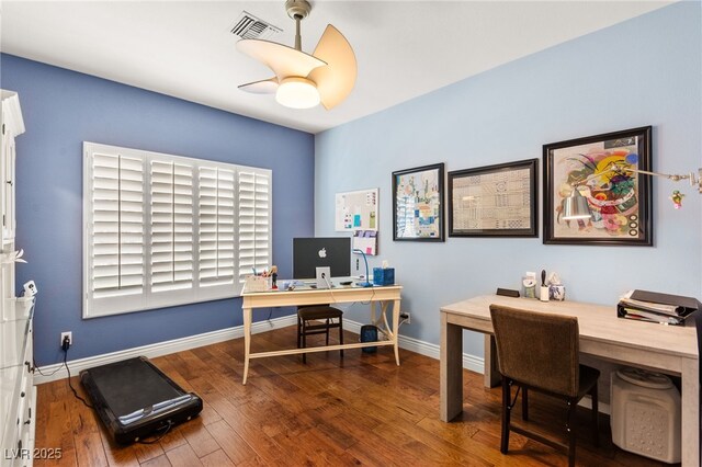 7428 Doe Ave, Las Vegas, NV 89117 - home office with wood finished floors and baseboards