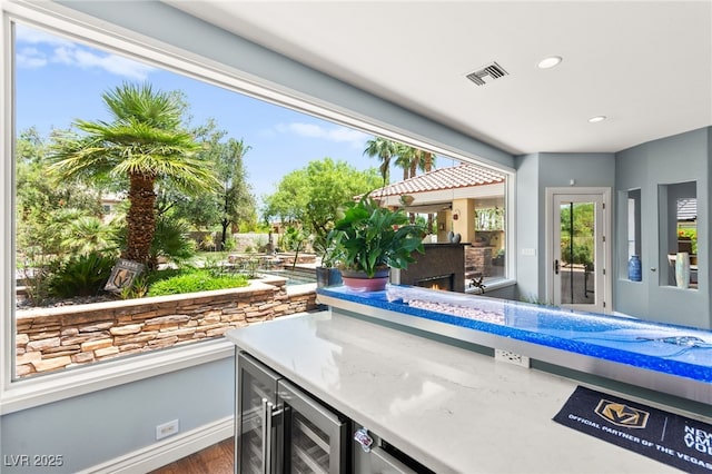 7428 Doe Ave, Las Vegas, NV 89117 - view of patio / terrace featuring wine cooler and area for grilling