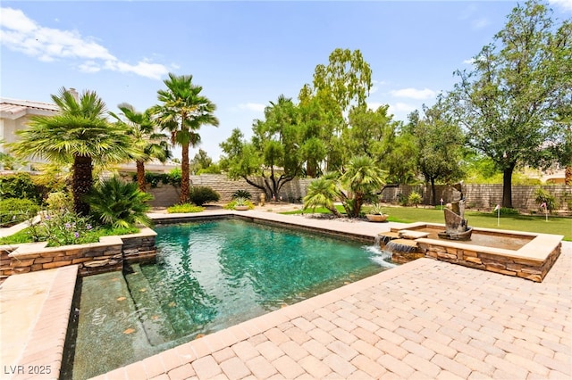 7428 Doe Ave, Las Vegas, NV 89117 - view of swimming pool with a fenced backyard and a patio area