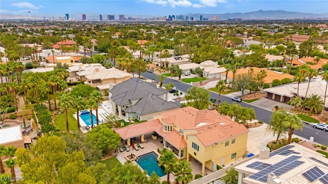 7428 Doe Ave, Las Vegas, NV 89117 - aerial perspective of suburban area with a pool area