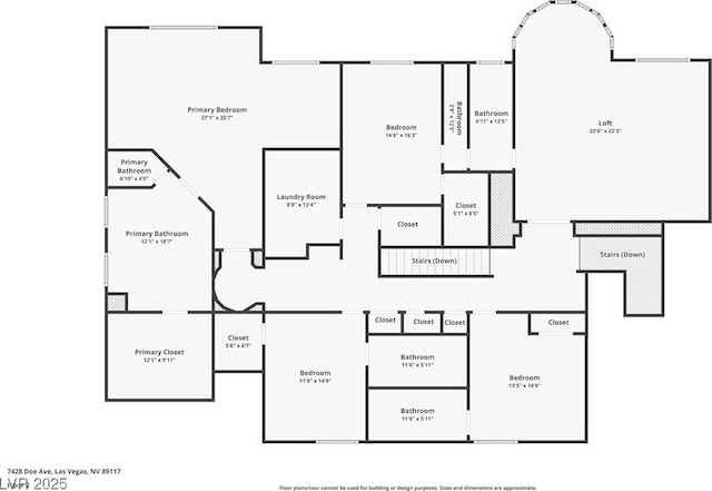 7428 Doe Ave, Las Vegas, NV 89117 - view of floor plan / room layout