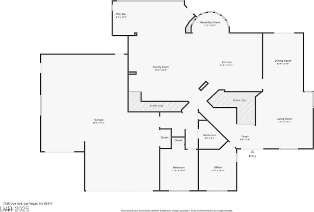 7428 Doe Ave, Las Vegas, NV 89117 - view of floor plan / room layout