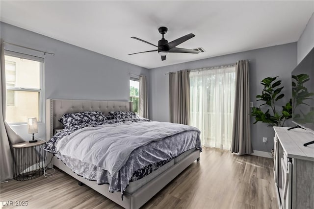 1739 Spanish Sky Ave, Las Vegas, NV 89183 - bedroom featuring wood finished floors and a ceiling fan