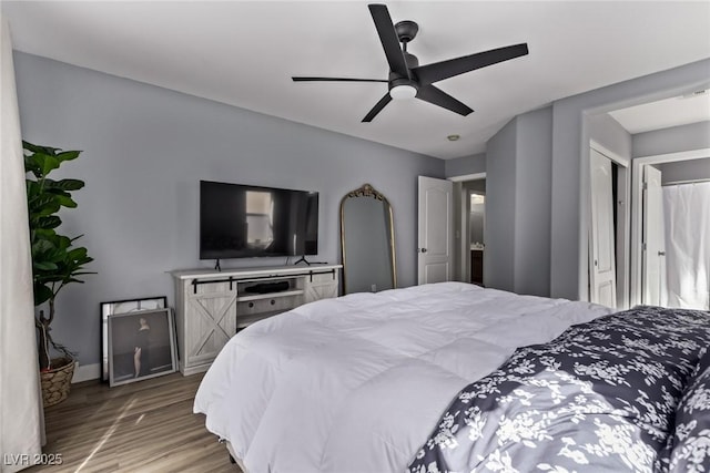 1739 Spanish Sky Ave, Las Vegas, NV 89183 - bedroom featuring wood finished floors and a ceiling fan