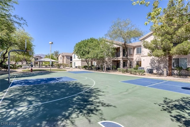 4625 Centisimo Dr Unit 202, North Las Vegas, NV 89084 - view of sport court featuring a gazebo, community basketball court, and a residential view
