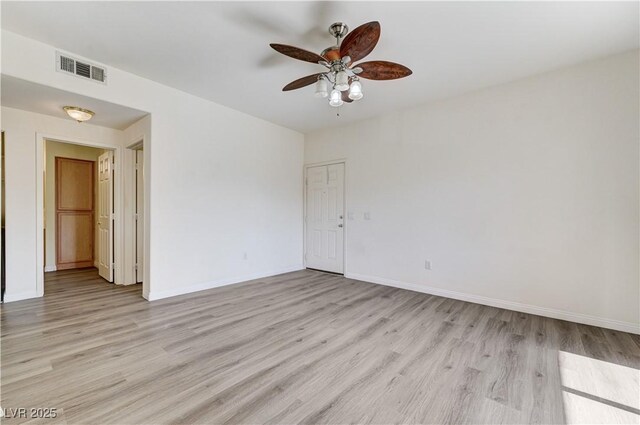 1050 E Cactus Ave Unit 2110, Las Vegas, NV 89183 - spare room featuring light wood finished floors and ceiling fan