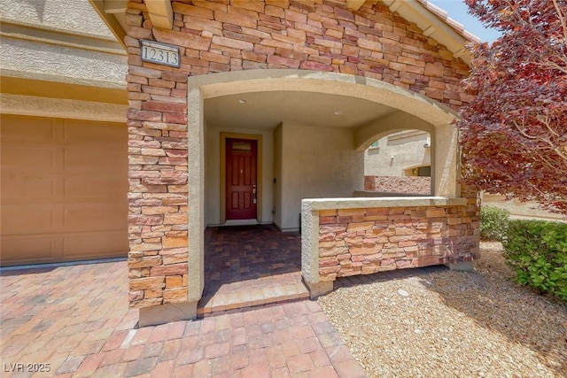 12313 Old Muirfield St, Las Vegas, NV 89141 - entrance to property featuring stone siding and stucco siding
