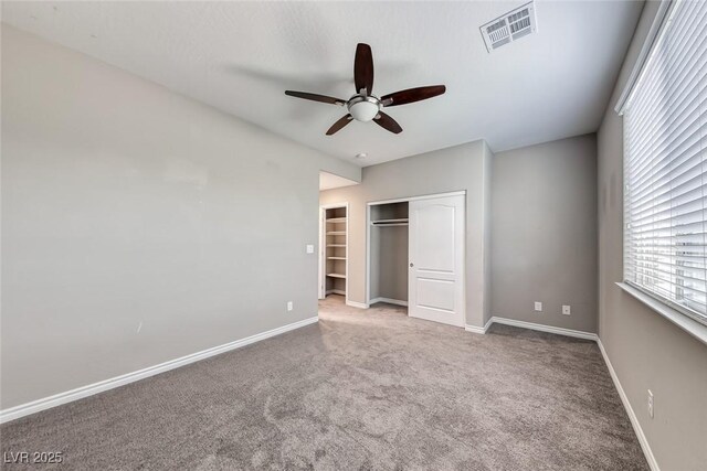 12313 Old Muirfield St, Las Vegas, NV 89141 - unfurnished bedroom with carpet flooring, a closet, and ceiling fan