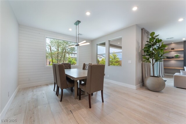 10280 Midnight Meteor Ave, Las Vegas, NV 89166 - dining space featuring light wood-type flooring and recessed lighting