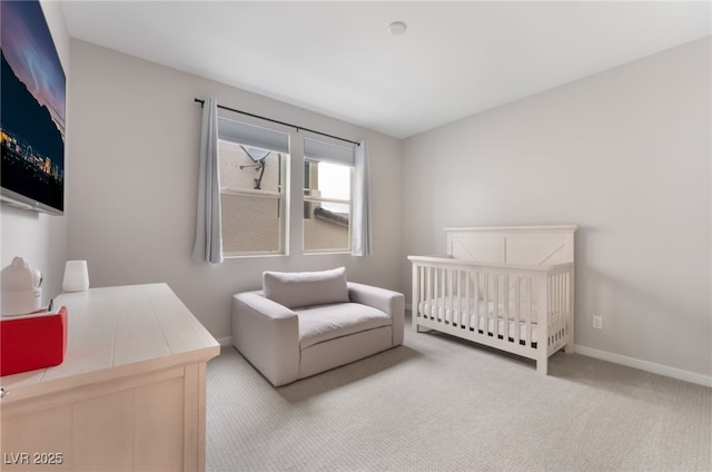 10280 Midnight Meteor Ave, Las Vegas, NV 89166 - carpeted bedroom with baseboards and a crib