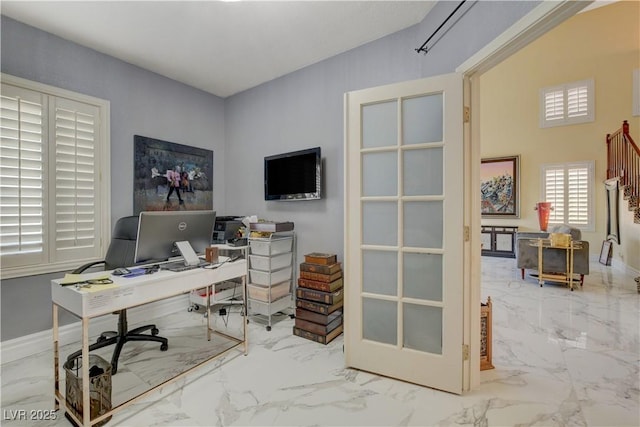7613 Hackensack Ct, Las Vegas, NV 89128 - office featuring marble finish floors and baseboards