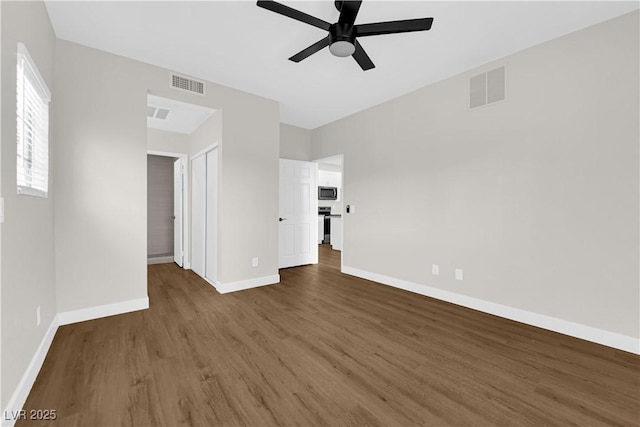 5174 S Jones Blvd Unit 105, Las Vegas, NV 89118 - spare room featuring ceiling fan and wood finished floors