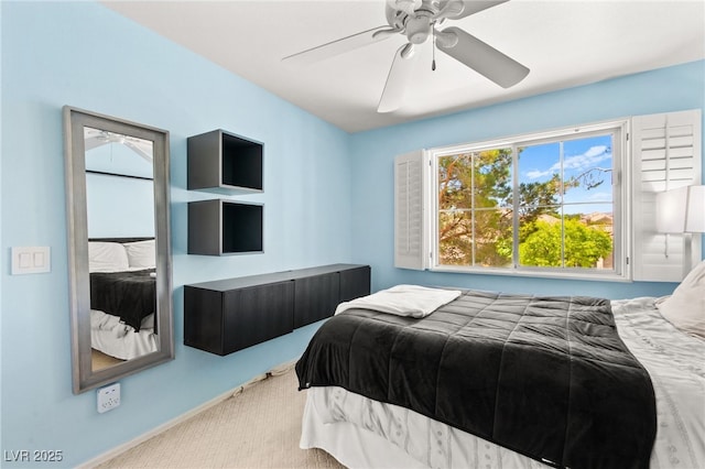 9136 Eagle Ridge Dr, Las Vegas, NV 89134 - bedroom with carpet and a ceiling fan