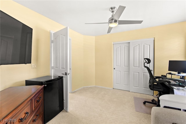 9136 Eagle Ridge Dr, Las Vegas, NV 89134 - office space with light colored carpet and ceiling fan