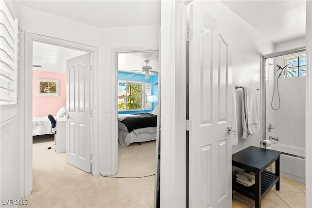 9136 Eagle Ridge Dr, Las Vegas, NV 89134 - corridor with light carpet