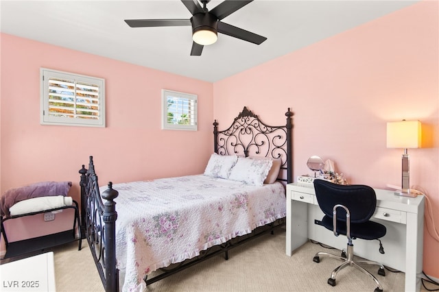 9136 Eagle Ridge Dr, Las Vegas, NV 89134 - bedroom with carpet floors and ceiling fan