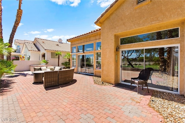 9136 Eagle Ridge Dr, Las Vegas, NV 89134 - view of patio / terrace featuring an outdoor living space