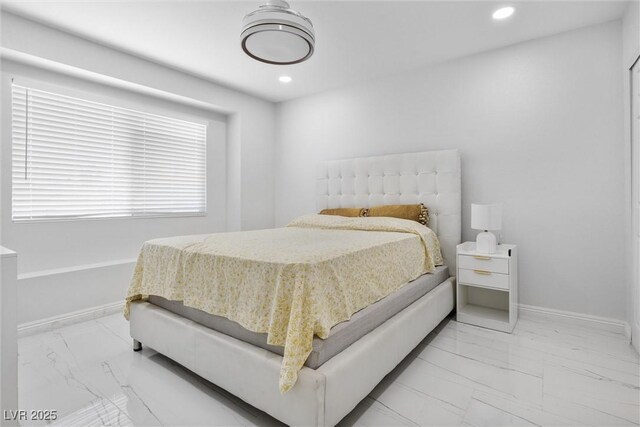 3361 Horizon St, Las Vegas, NV 89121 - bedroom featuring marble look tiles and recessed lighting