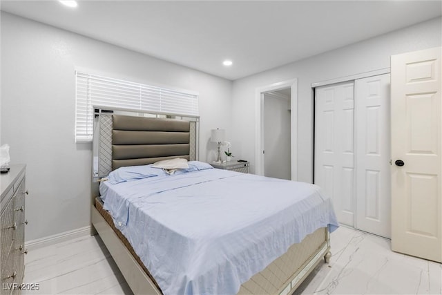3361 Horizon St, Las Vegas, NV 89121 - bedroom featuring recessed lighting and a closet