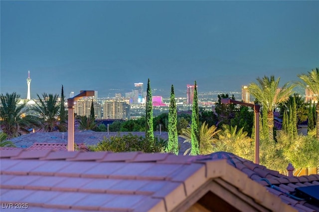 212 Florio Ct, Las Vegas, NV 89138 - patio at night with a view of city lights