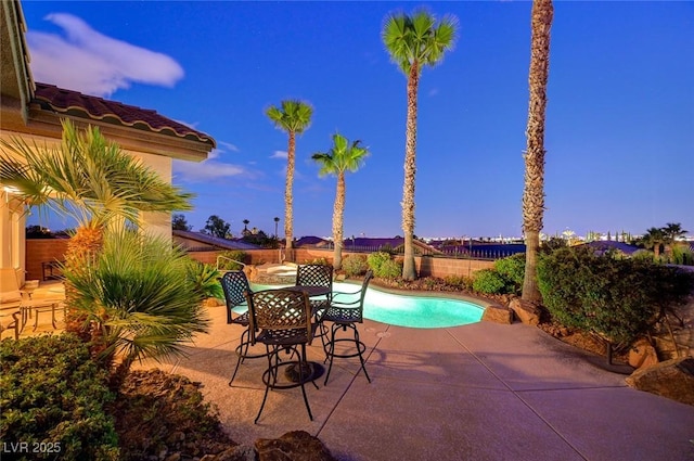 212 Florio Ct, Las Vegas, NV 89138 - view of pool featuring a patio area and a fenced backyard