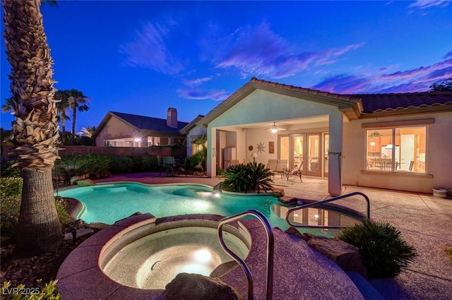 212 Florio Ct, Las Vegas, NV 89138 - view of pool with a patio area and a pool with connected hot tub
