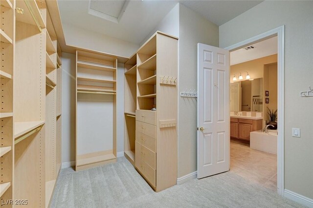 212 Florio Ct, Las Vegas, NV 89138 - spacious closet with light colored carpet and attic access