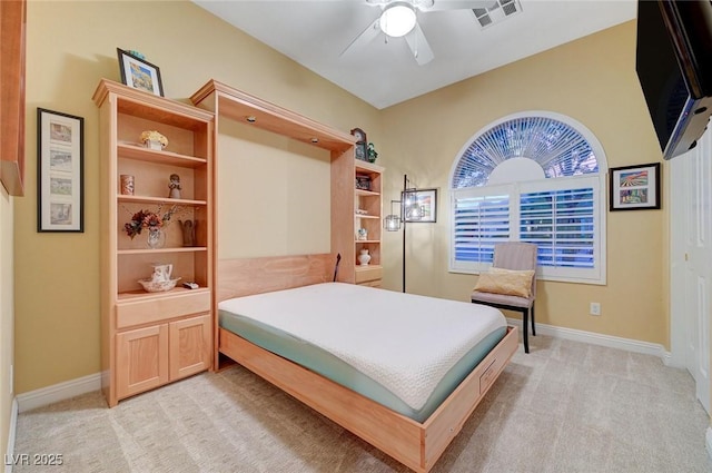212 Florio Ct, Las Vegas, NV 89138 - bedroom with light carpet and ceiling fan