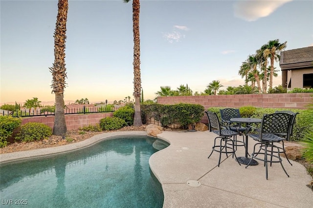 212 Florio Ct, Las Vegas, NV 89138 - view of pool with a fenced backyard and a patio area