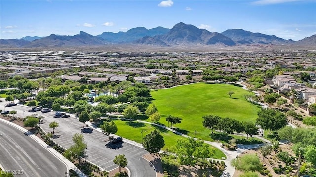 714 Rogue Wave St, Las Vegas, NV 89138 - aerial perspective of suburban area with mountains