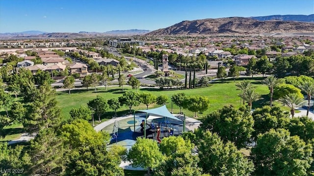714 Rogue Wave St, Las Vegas, NV 89138 - aerial perspective of suburban area with a mountainous background