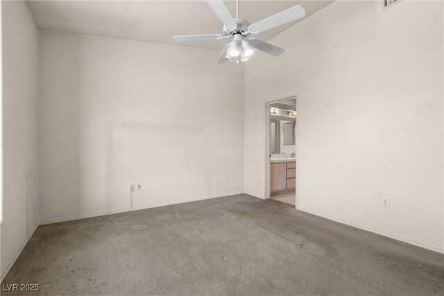 6201 E Lake Mead Blvd Unit 210, Las Vegas, NV 89156 - spare room featuring light colored carpet and a ceiling fan