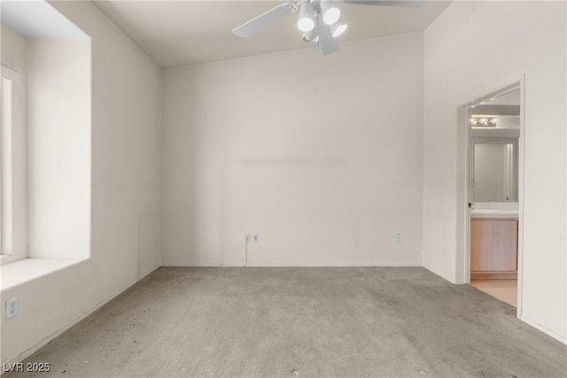6201 E Lake Mead Blvd Unit 210, Las Vegas, NV 89156 - carpeted empty room with ceiling fan and baseboards