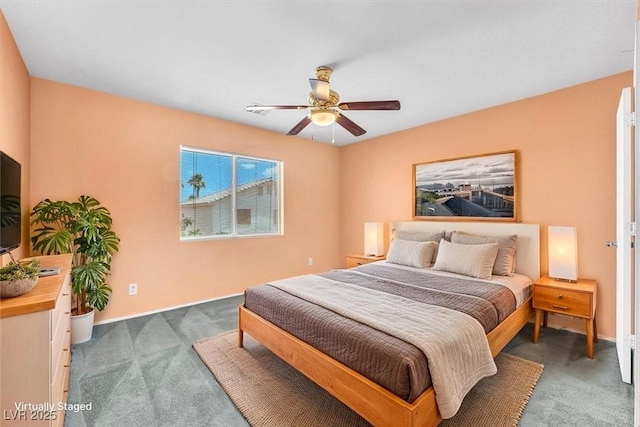 9948 Trailing Vine St, Las Vegas, NV 89183 - carpeted bedroom featuring ceiling fan and baseboards