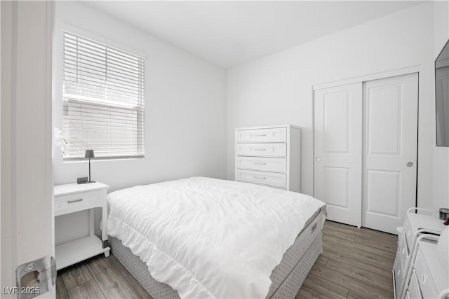 3447 Covilha Ln, Henderson, NV 89044 - bedroom featuring wood finished floors and a closet