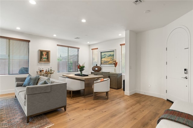 2310 Malaga Peak St, Las Vegas, NV 89135 - living room with recessed lighting, light wood finished floors, and healthy amount of natural light
