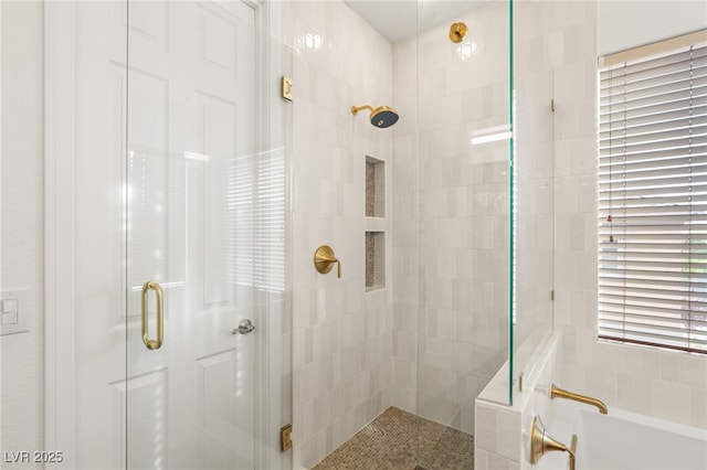 2310 Malaga Peak St, Las Vegas, NV 89135 - bathroom featuring a shower stall and a garden tub