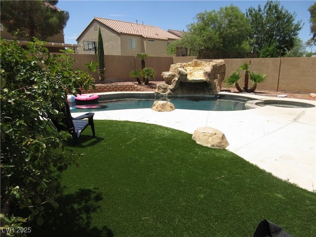 10013 Solid Lime St, Las Vegas, NV 89183 - view of pool with a fenced backyard and a patio area