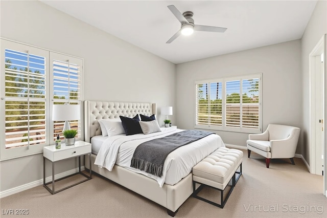 1800 Aztec Cliffs Ct, Las Vegas, NV 89128 - carpeted bedroom with baseboards and a ceiling fan