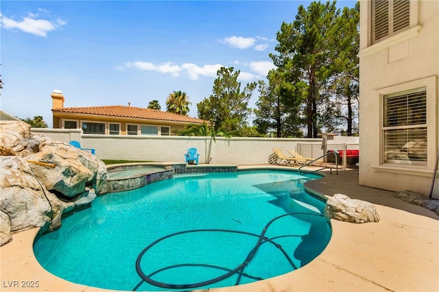 1800 Aztec Cliffs Ct, Las Vegas, NV 89128 - view of swimming pool with a pool with connected hot tub