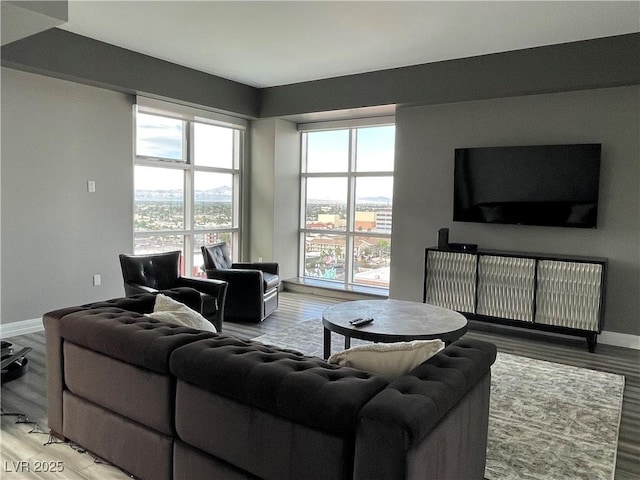 150 Las Vegas Blvd Unit 1115, Las Vegas, NV 89101 - living room featuring light wood-type flooring and baseboards