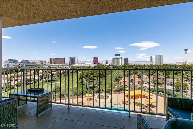 3111 Bel Air Dr Unit 9E, Las Vegas, NV 89109 - balcony featuring a view of city