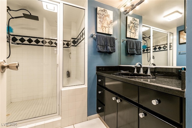 3111 Bel Air Dr Unit 9E, Las Vegas, NV 89109 - full bathroom with tiled shower and vanity